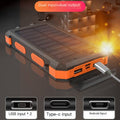 Outdoor Solar Power Bank with Compass, 20000mAh Capacity
